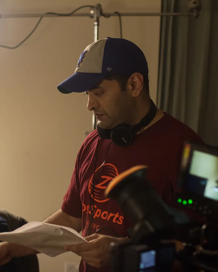 Teju Prasad on set